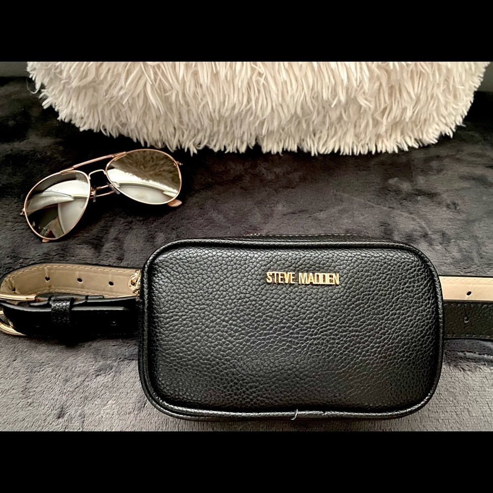 Steve Madden Black Belt Bag